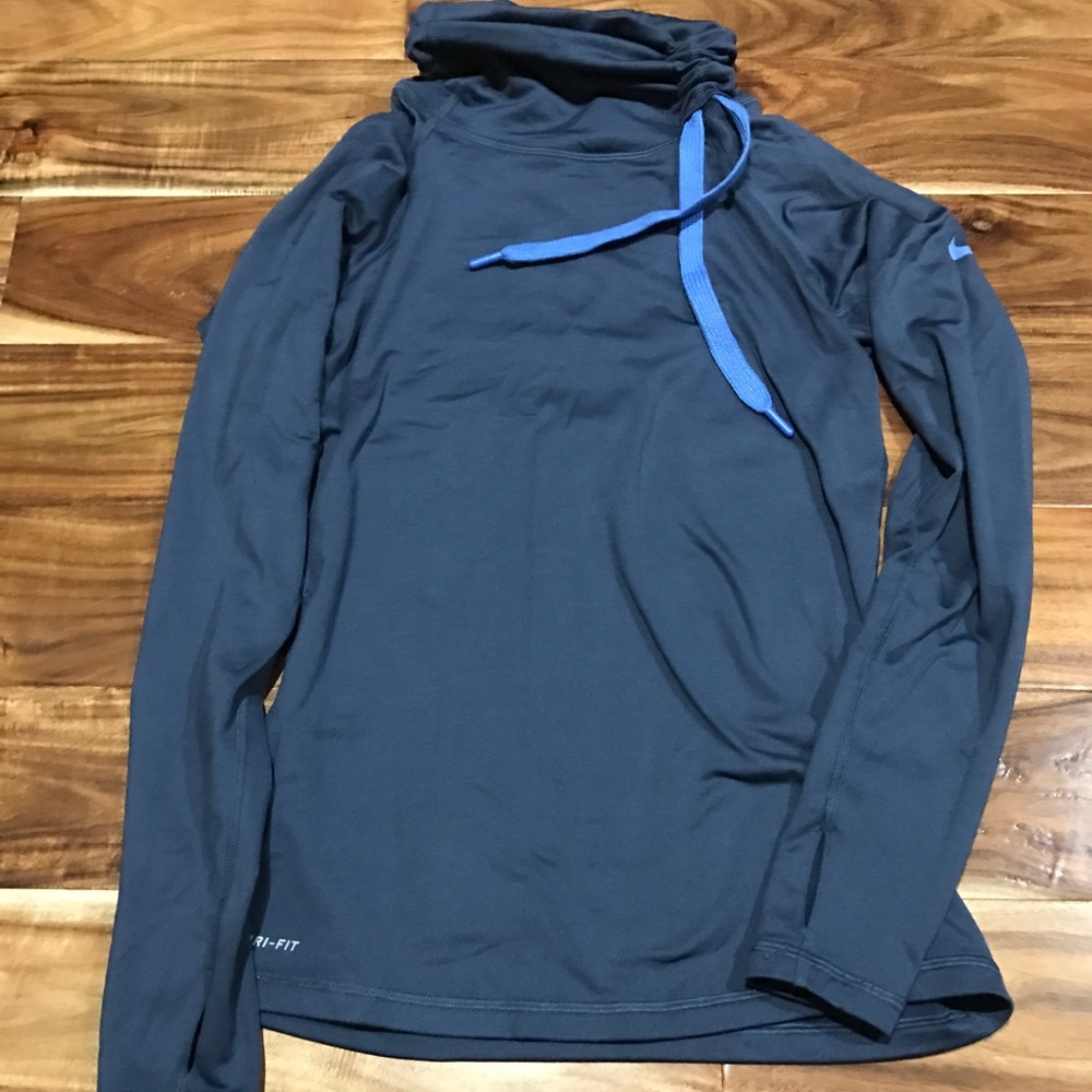 Blue/Gray Nike Pro Warm Cowl Neck